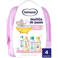 Nenuco Pack Bebé Mochila de Paseo color rosa- contiene colonia- jabón- champú y leche hidratante- 1 Paquete con 4…